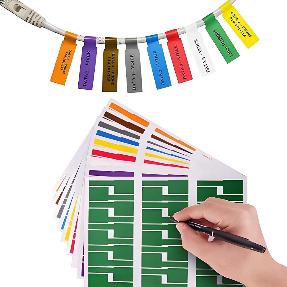 Label Maker - Label Kabel Tahan Air, Dapat Ditulis,